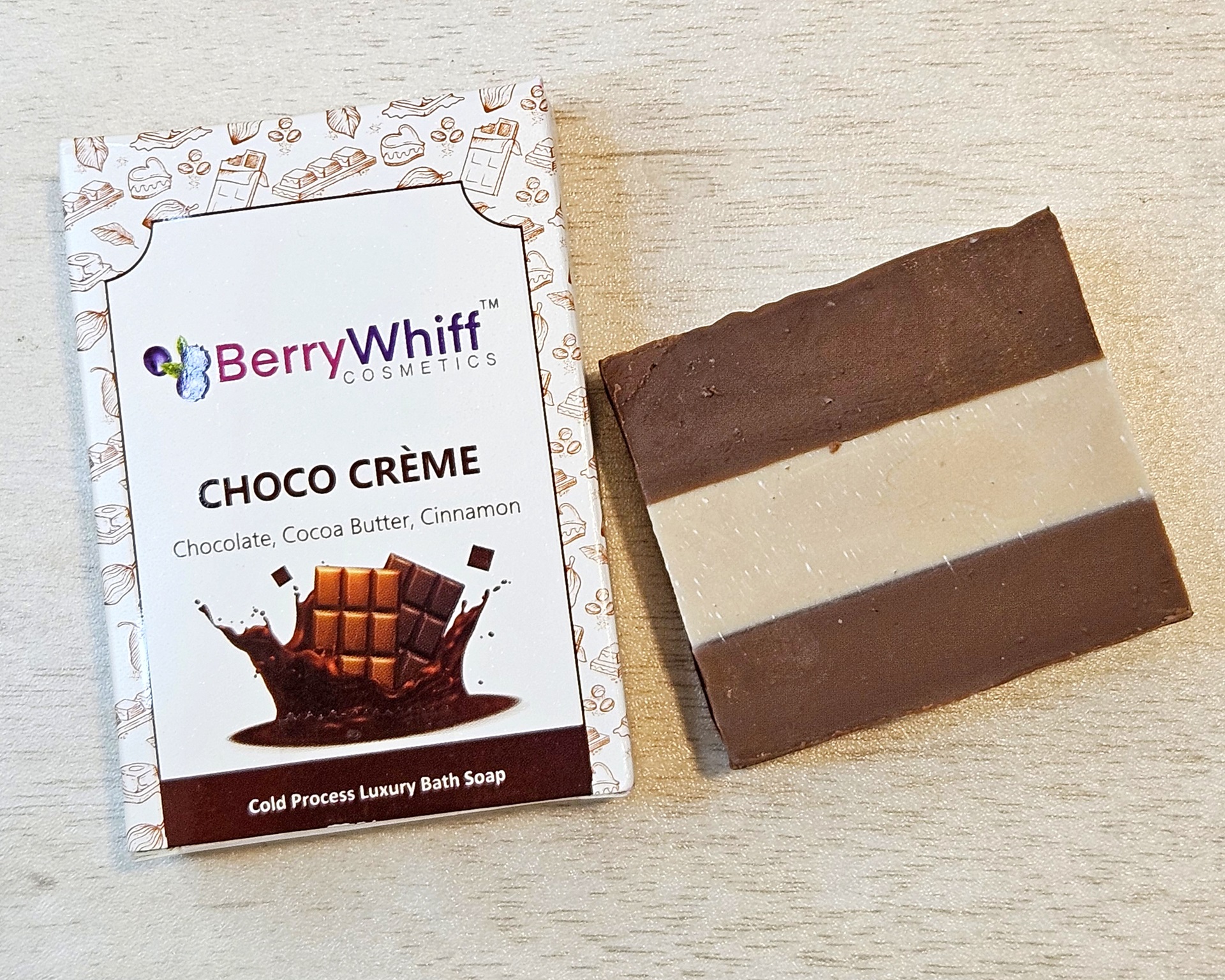 BerryWhiff Cosmetics - Choco creme soap (Pack of 3)