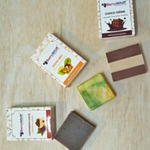 BerryWhiff Cosmetics - Exotic Mist Soap, Choco Creme Soap & Coffee Bean Scrub (Pack of 3)
